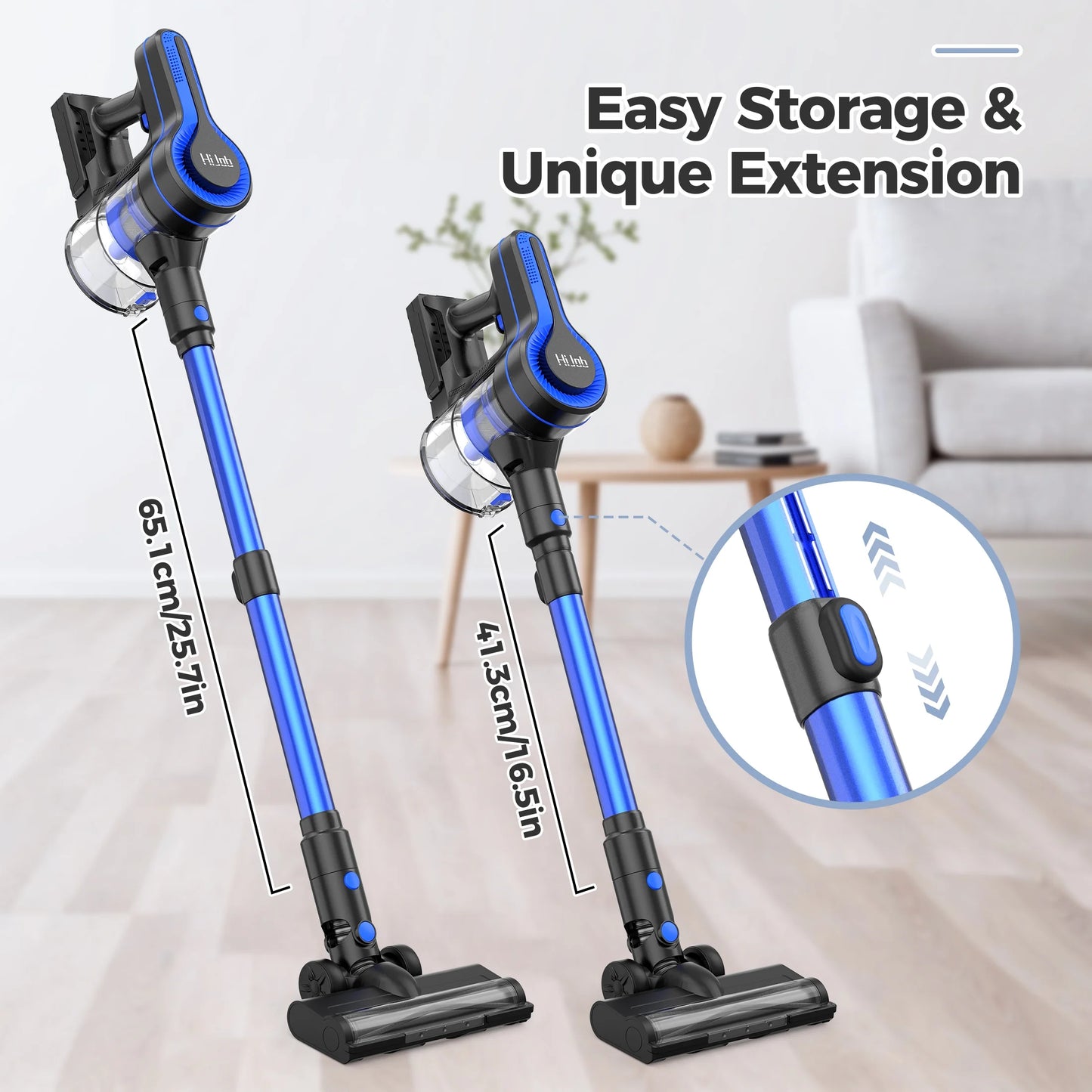 Portable Cordless Stick Vacuum Cleaner Lightweight for Carpet Floor Pet Hair